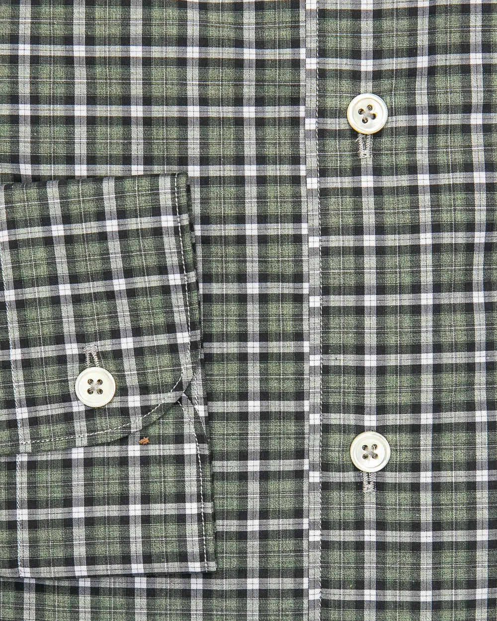 Sage Black and White Plaid Shirt