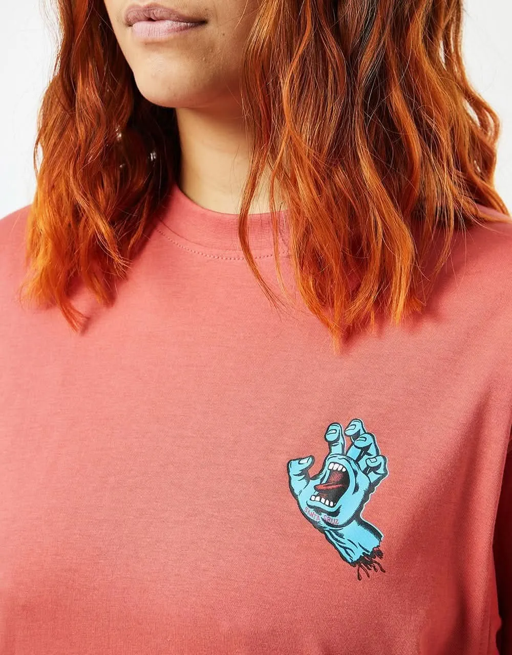 Santa Cruz Screaming Hand Chest T-Shirt - Astro Dust