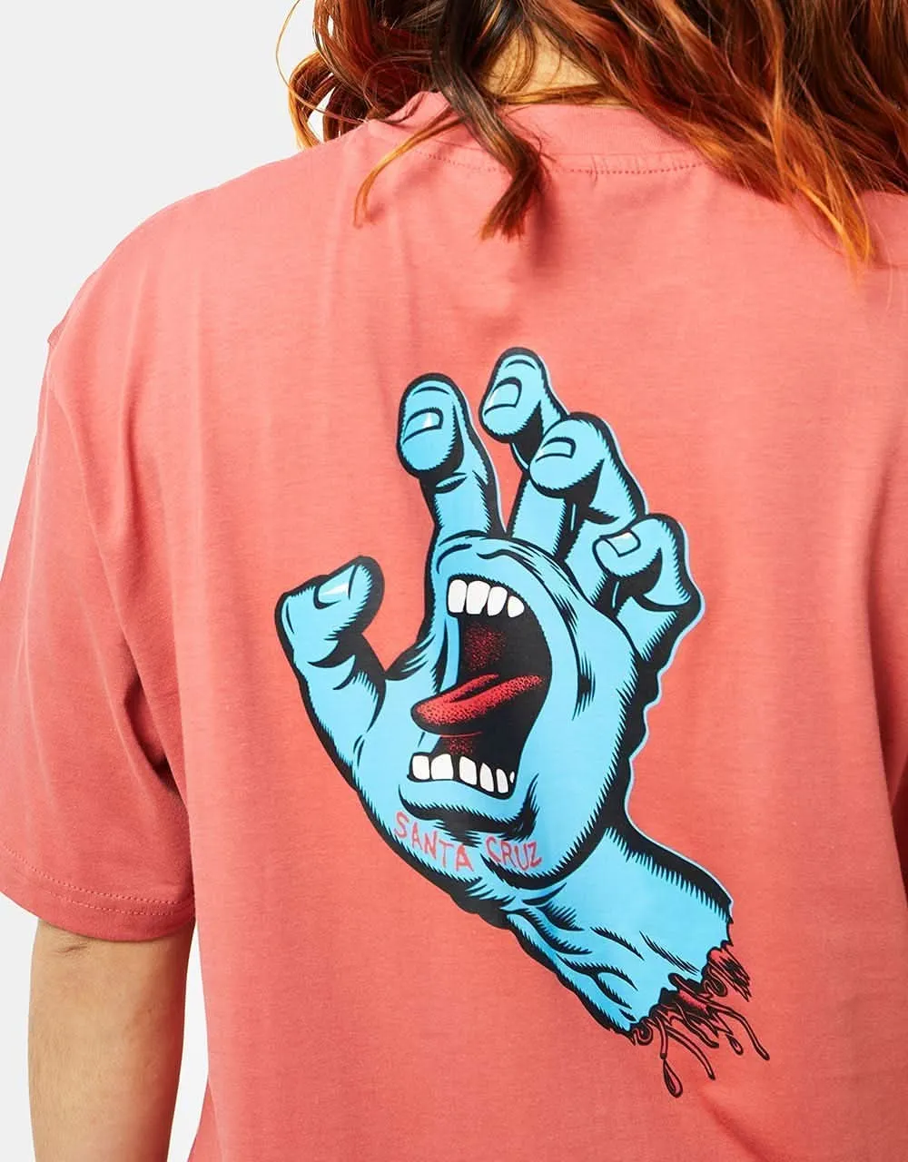 Santa Cruz Screaming Hand Chest T-Shirt - Astro Dust