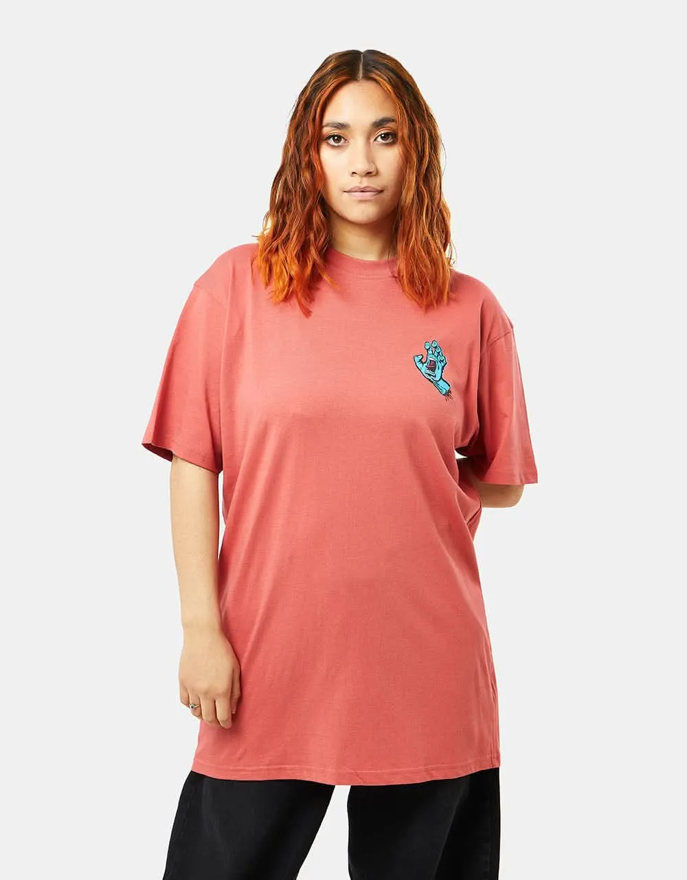 Santa Cruz Screaming Hand Chest T-Shirt - Astro Dust