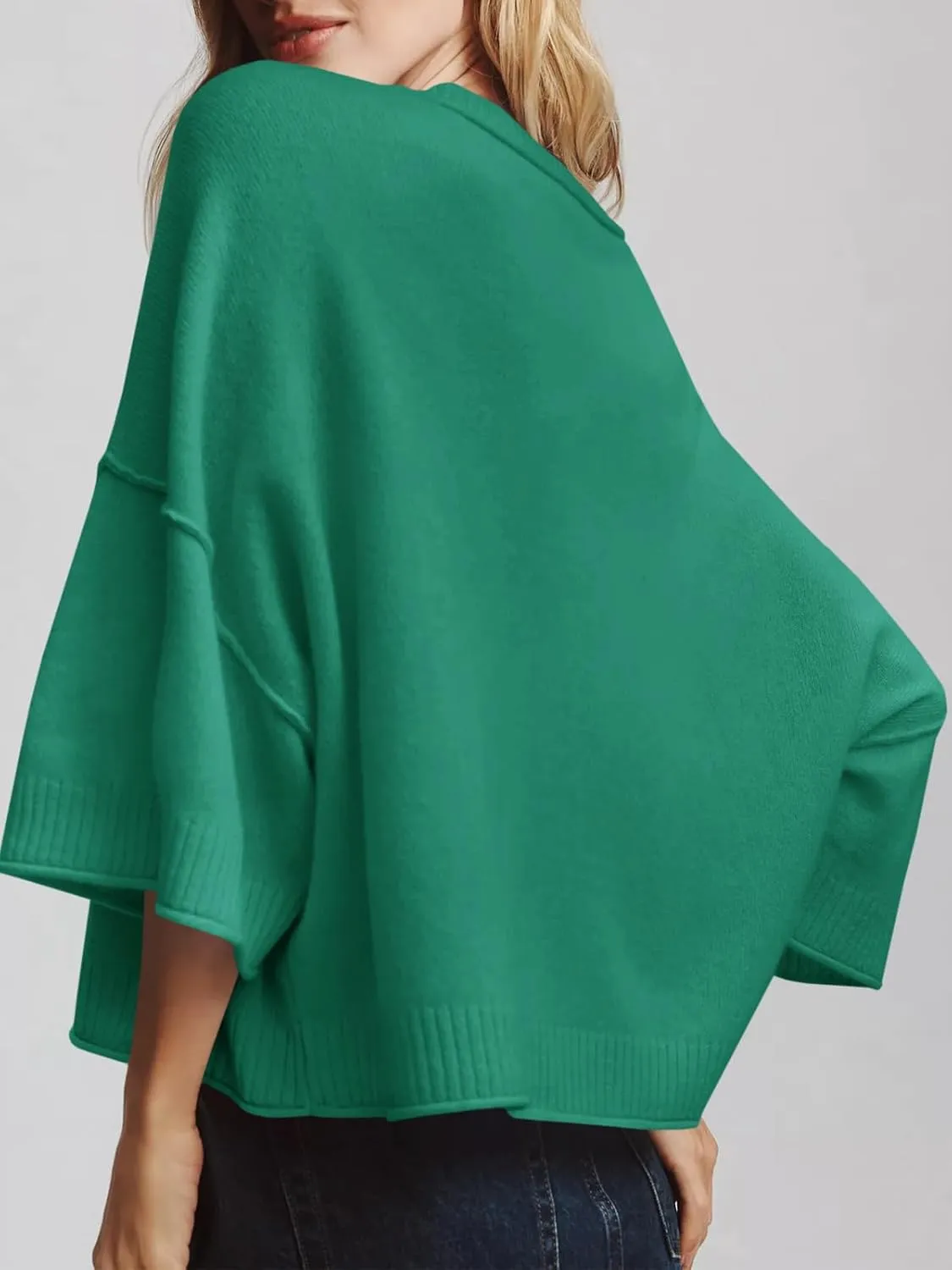 Saodimallsu Womens Short Sleeve Sweater Summer Oversized Cropped Sweaters Casual Crewneck Lightweight Knit Tops