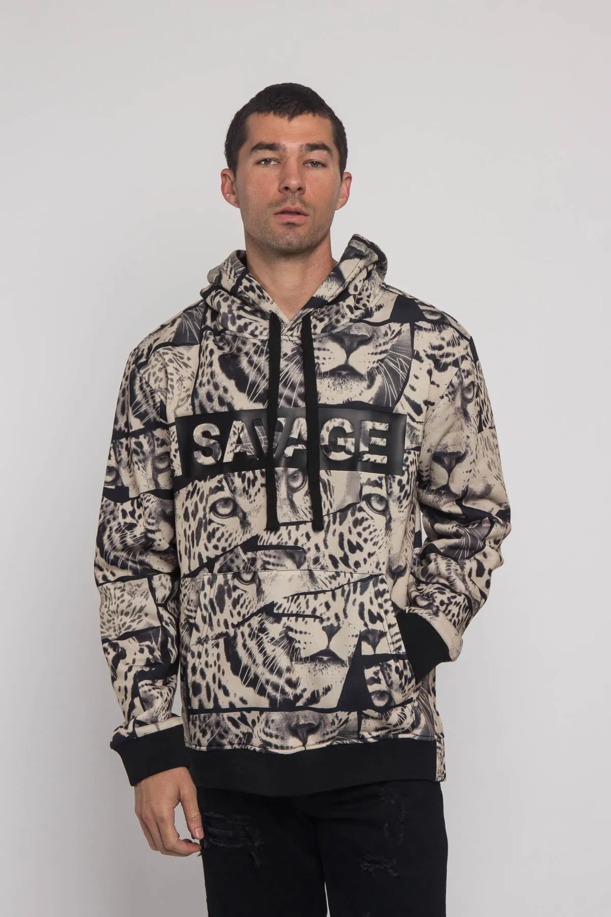 Savage Leopard Fleece Pullover