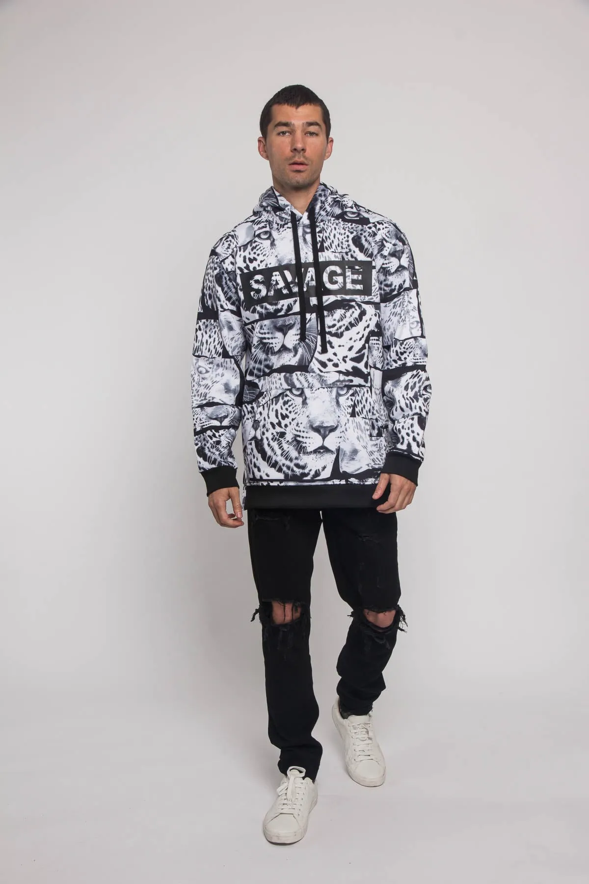 Savage Leopard Fleece Pullover