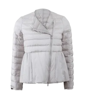 Silk Puffer Peplum Jacket