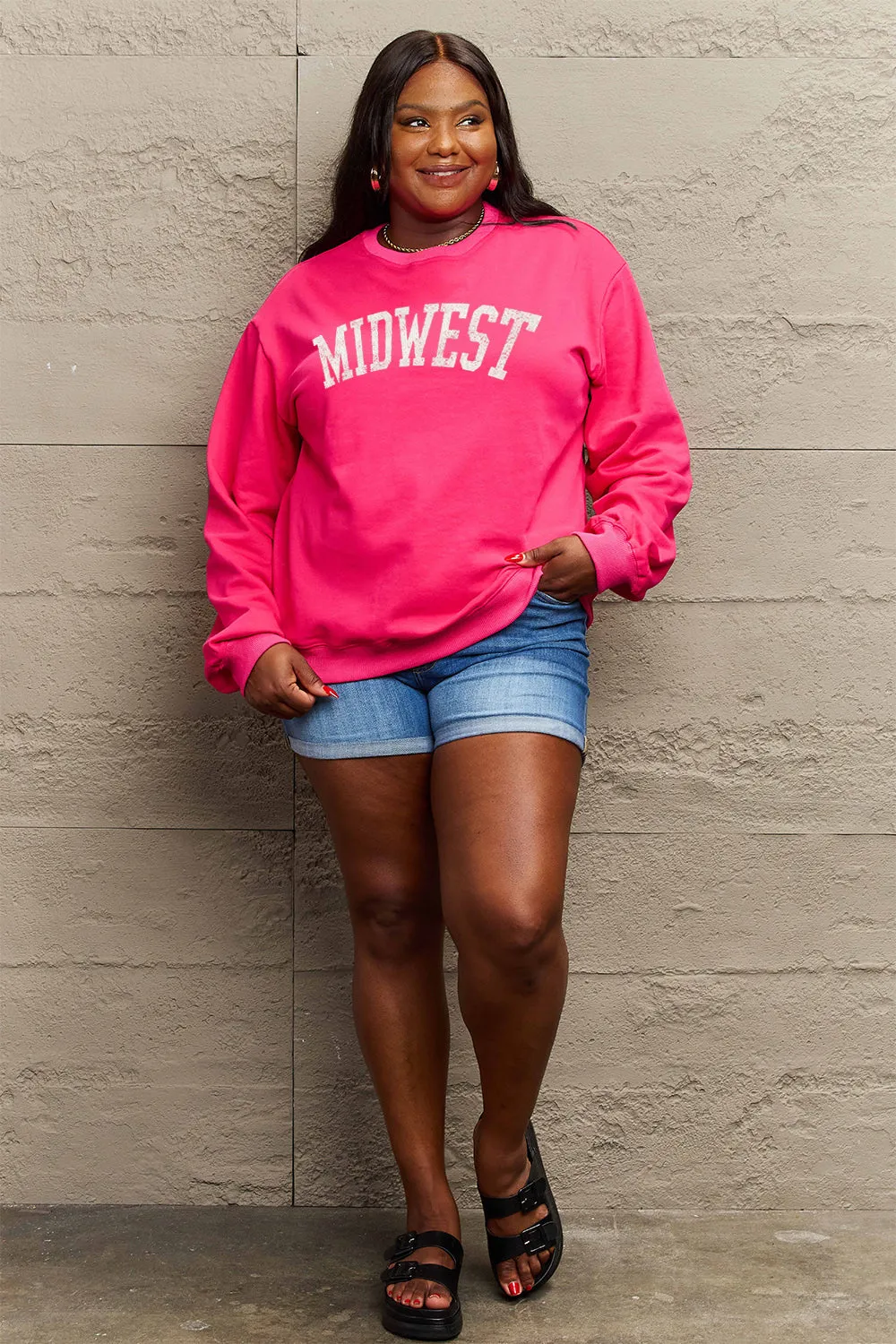 Simply Love MIDWEST Graphic Sweatshirt - 3 Colors