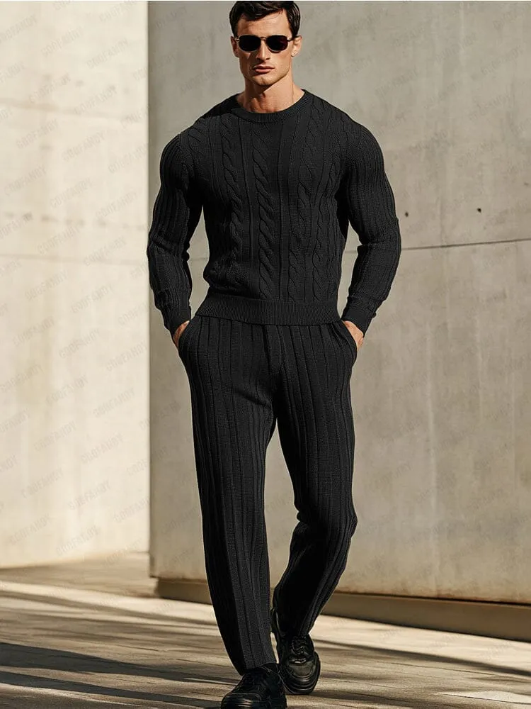 Soft Stretch Knitted 2-Piece Set