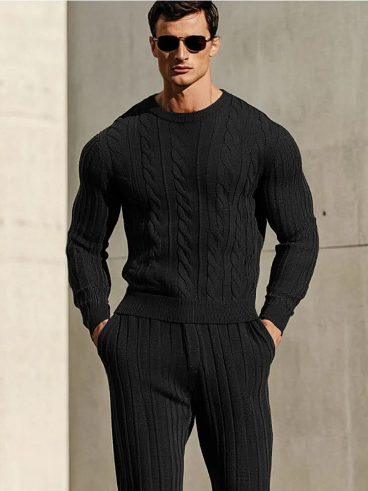 Soft Stretch Knitted 2-Piece Set