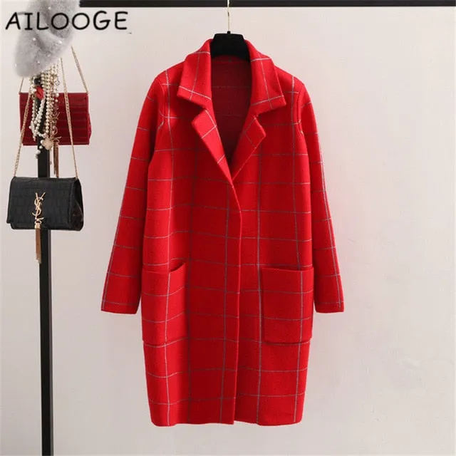 Spring Autumn Women's Wool Trench