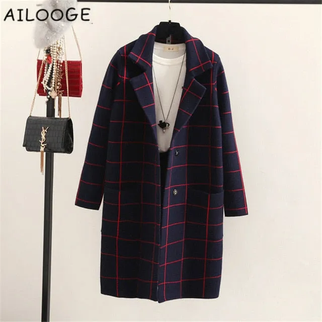 Spring Autumn Women's Wool Trench