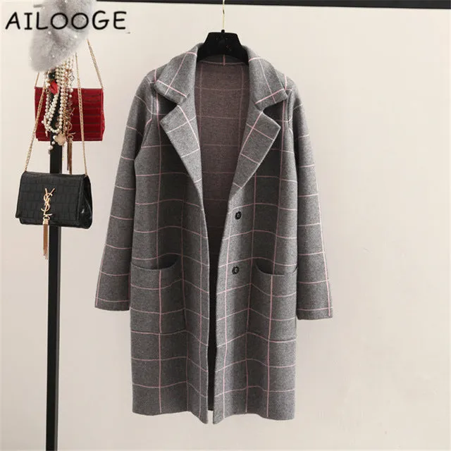Spring Autumn Women's Wool Trench