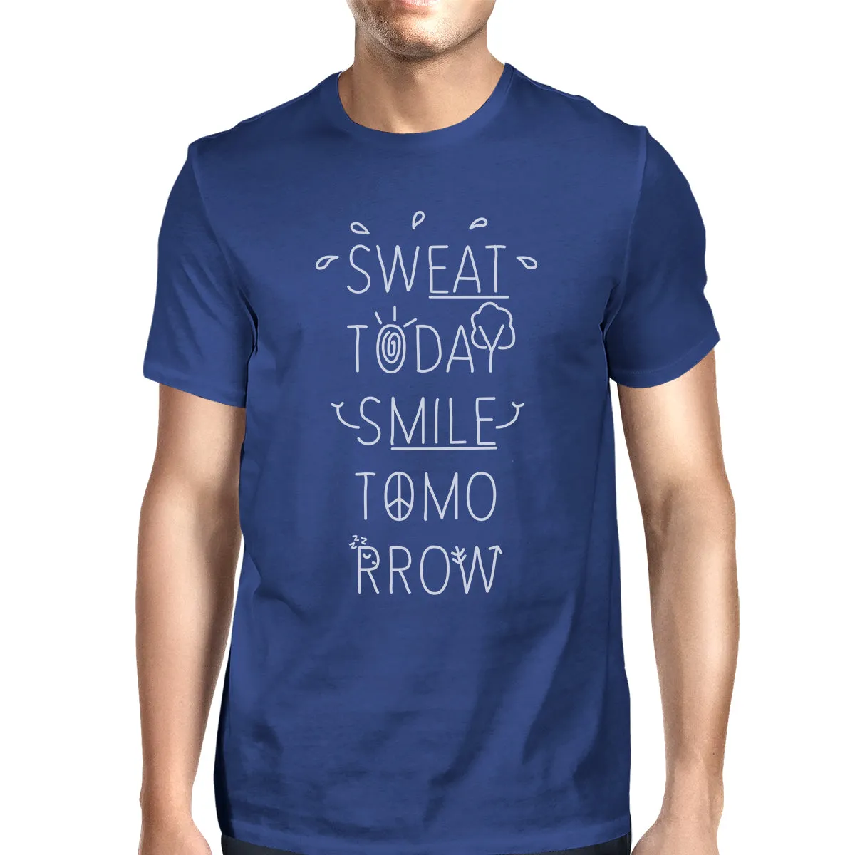 Sweat Smile Mens Funny Workout Tee Shirt For Workout Lovers T-Shirt