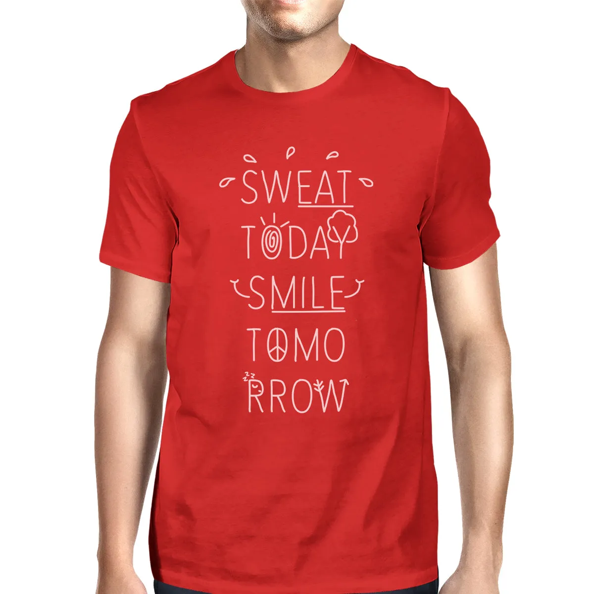 Sweat Smile Mens Funny Workout Tee Shirt For Workout Lovers T-Shirt