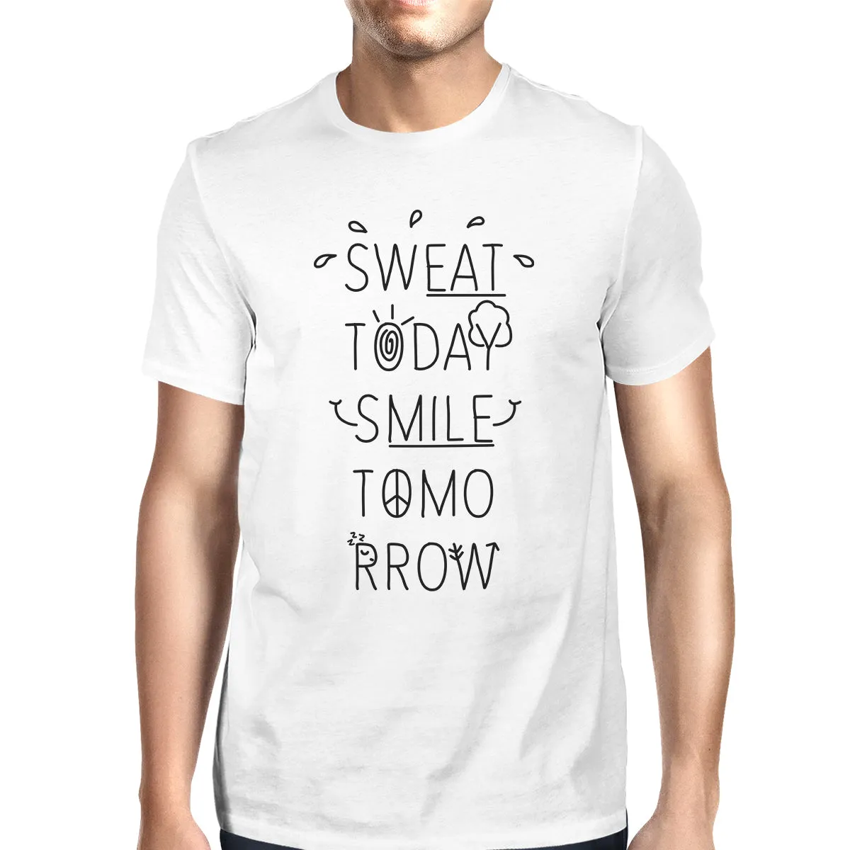 Sweat Smile Mens Funny Workout Tee Shirt For Workout Lovers T-Shirt