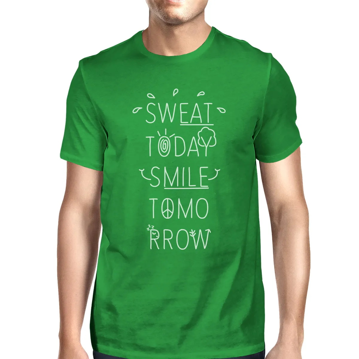 Sweat Smile Mens Funny Workout Tee Shirt For Workout Lovers T-Shirt