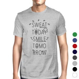 Sweat Smile Mens Funny Workout Tee Shirt For Workout Lovers T-Shirt
