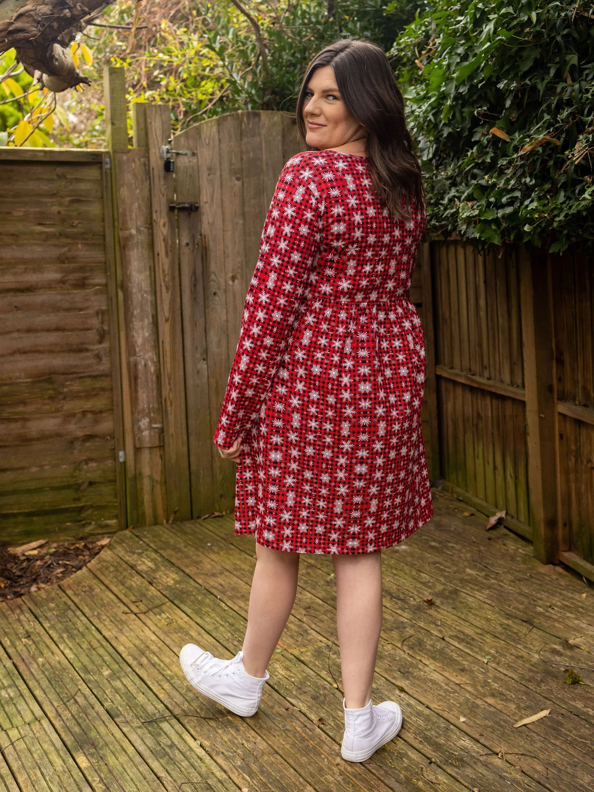 Tartan Breastfeeding Skater Dress