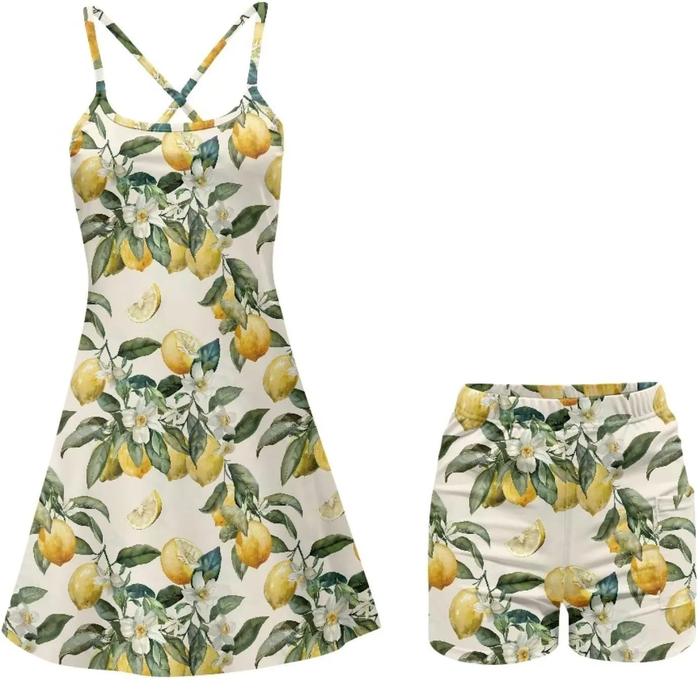 Tennis Dress for Women Summer Casual 2 in 1 Golf Skort Sport Workout Athletic Outfits with Built in Short XS-2XL
