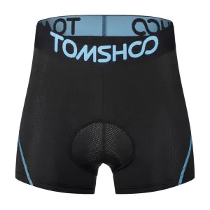 TOMSHOO Men's 3D Padded Bicycle Cycling Underwear Breathable Lightweight Bike Riding Cycling Shorts Underpants