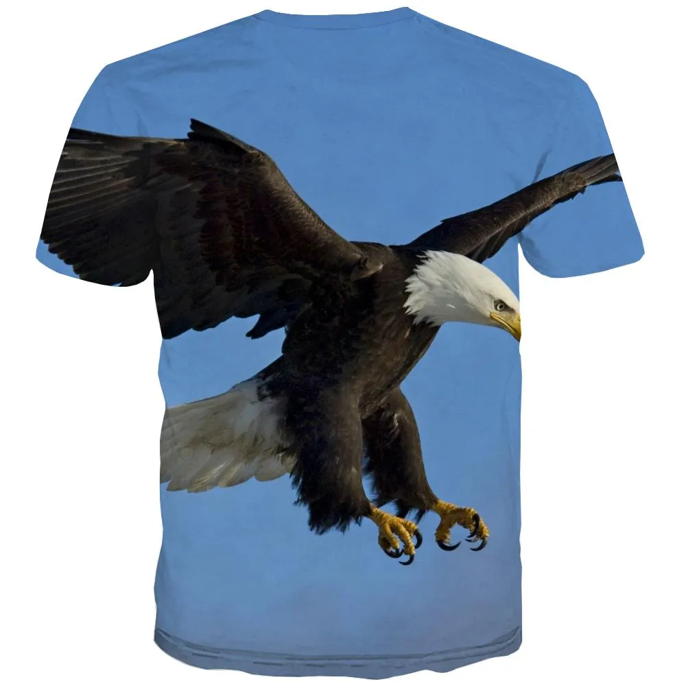 USA T shirts Men Animal Shirt Print Raptor T-shirts 3d Fly Tshirts Cool Eagle Tshirt Printed