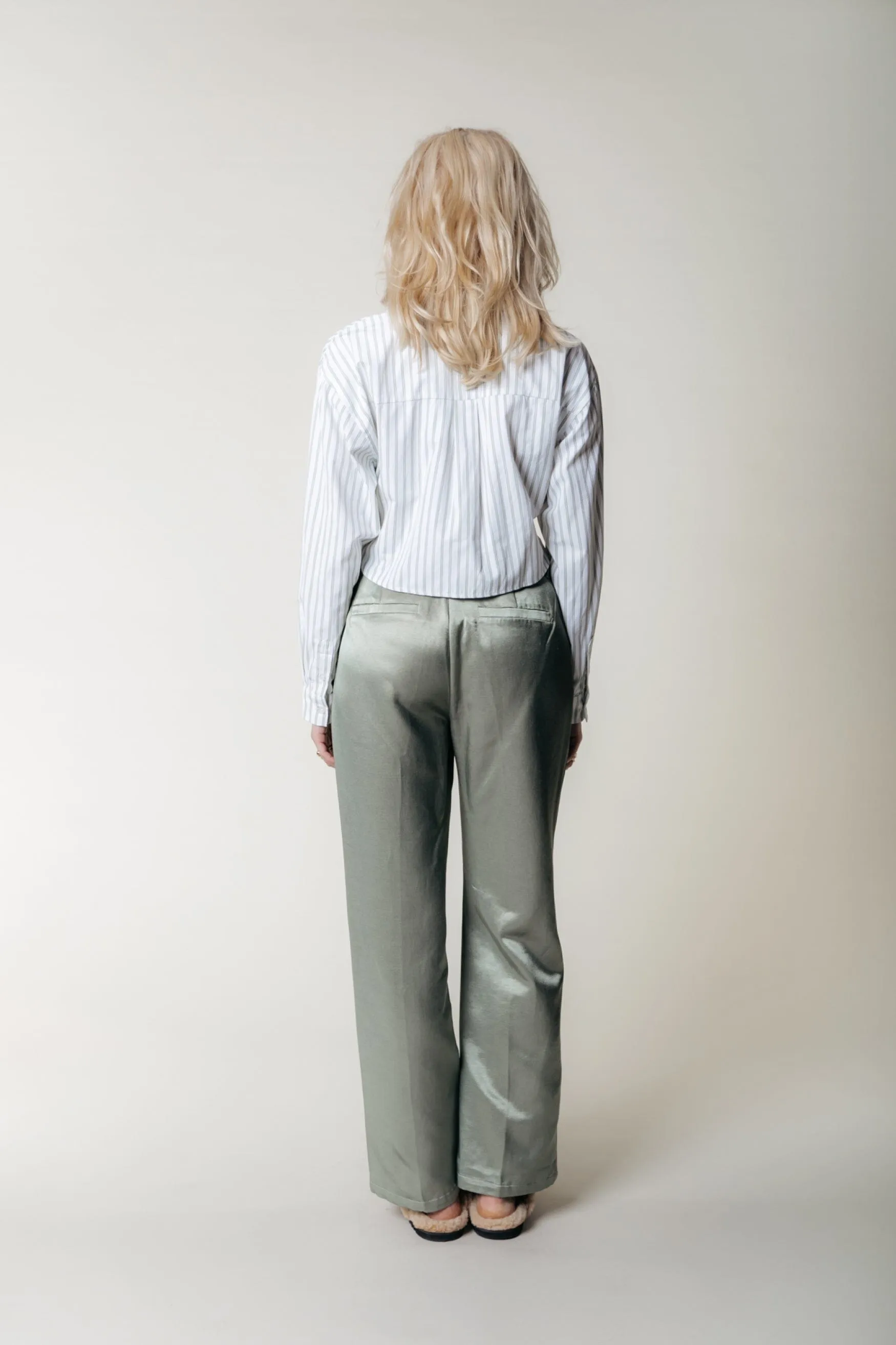 Wende Low Waist Pants | Soft Green