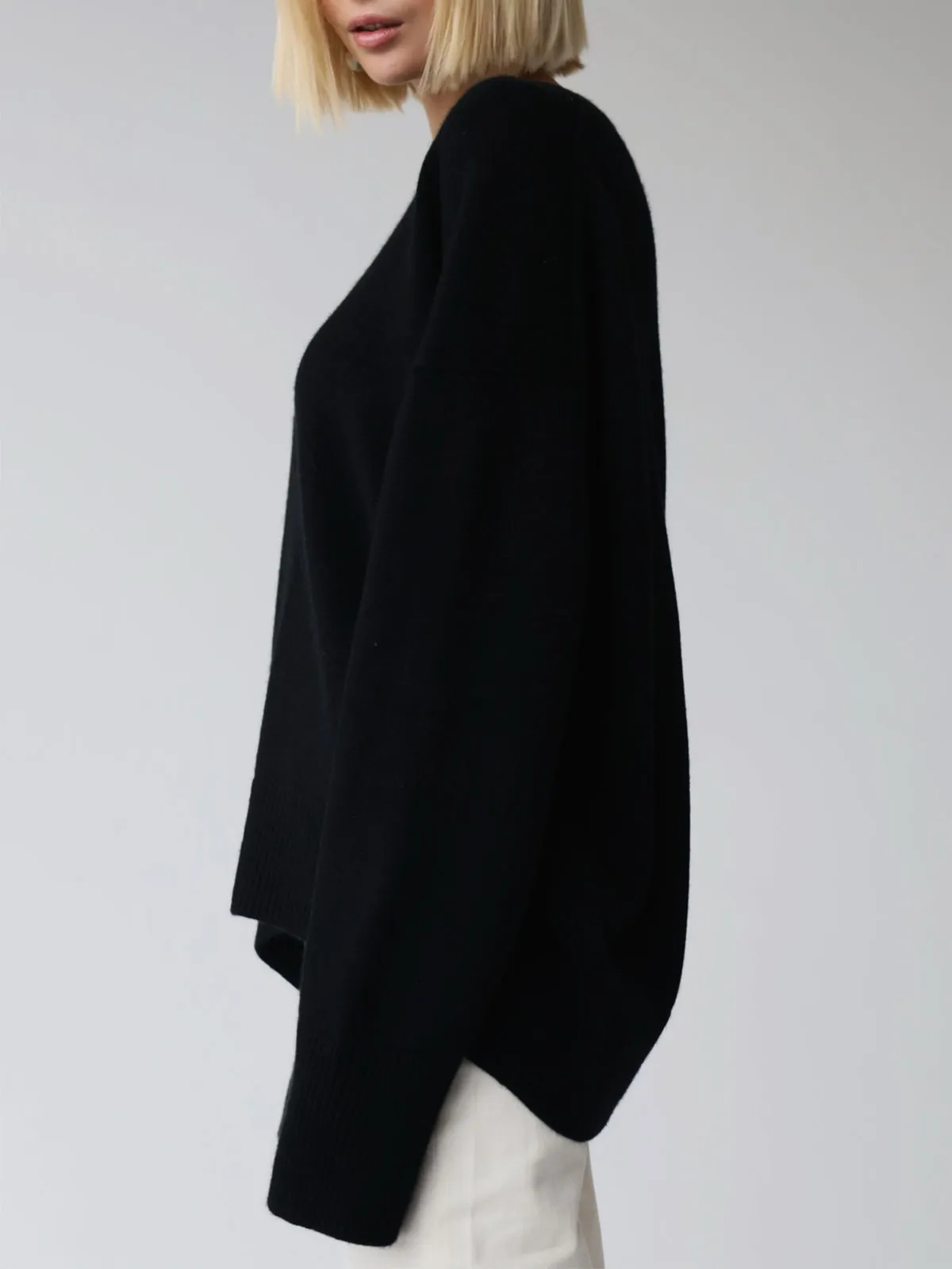 Wenkouban-Christmas Thanksgiving outfits_Candyfloss Oversized Graceful Pullover Sweater
