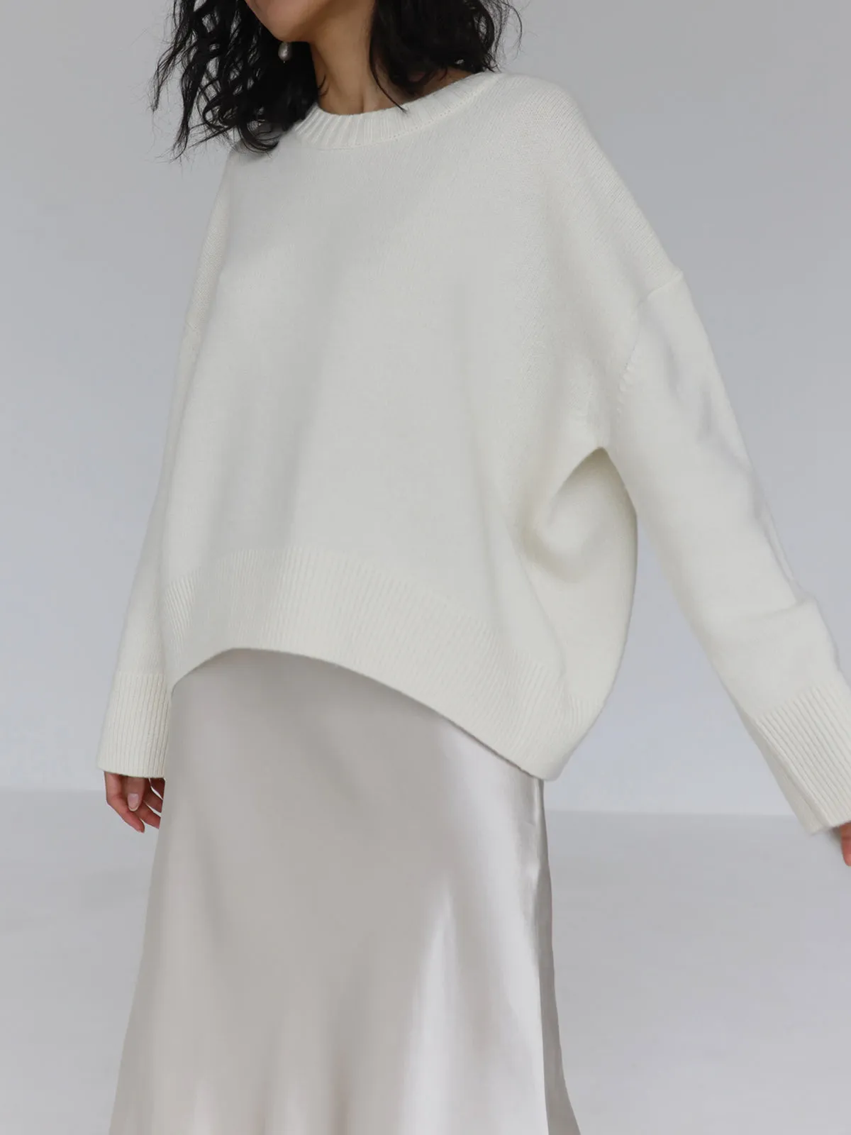 Wenkouban-Christmas Thanksgiving outfits_Candyfloss Oversized Graceful Pullover Sweater