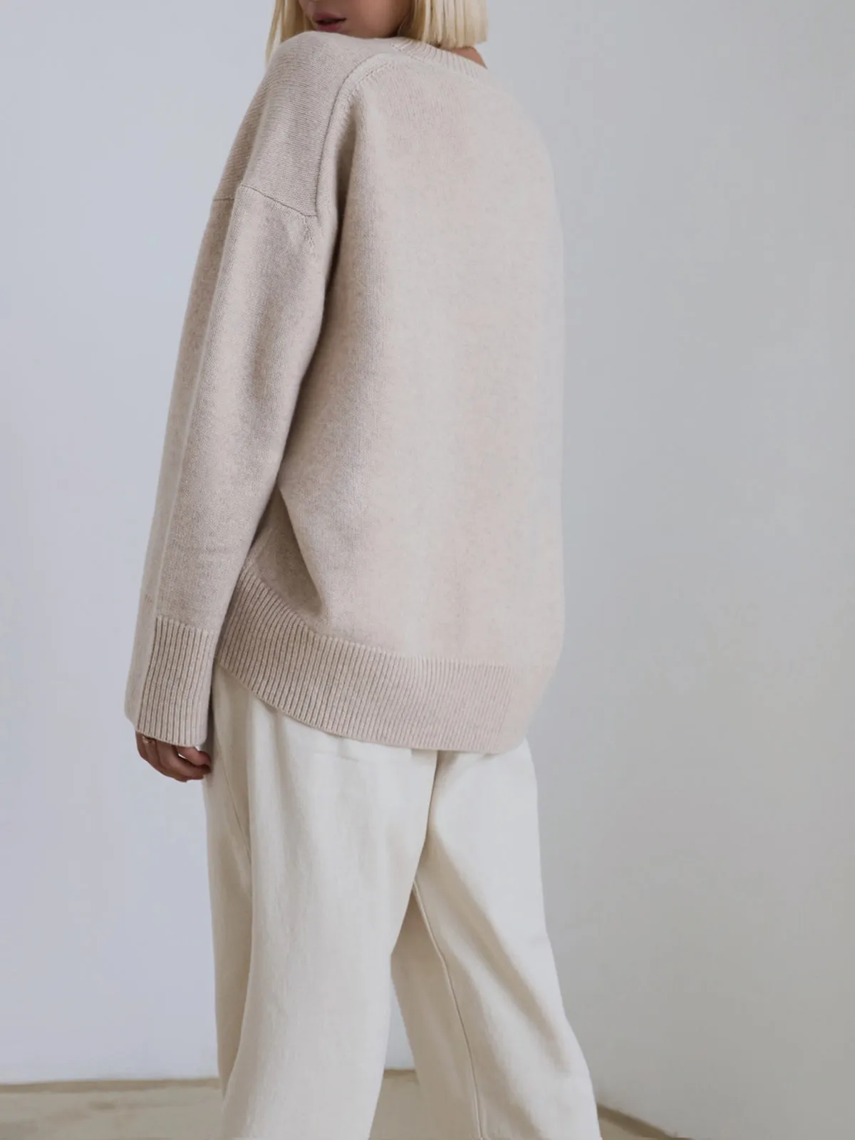Wenkouban-Christmas Thanksgiving outfits_Candyfloss Oversized Graceful Pullover Sweater
