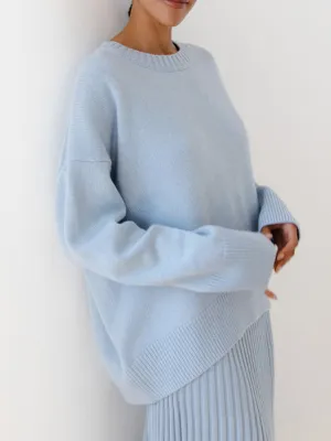 Wenkouban-Christmas Thanksgiving outfits_Candyfloss Oversized Graceful Pullover Sweater