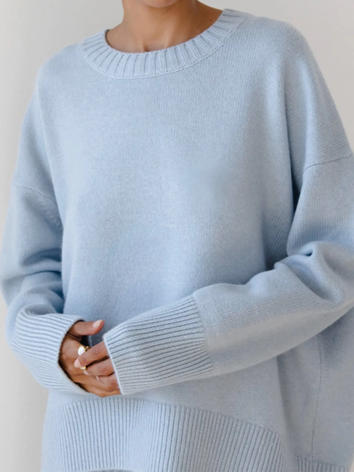 Wenkouban-Christmas Thanksgiving outfits_Candyfloss Oversized Graceful Pullover Sweater
