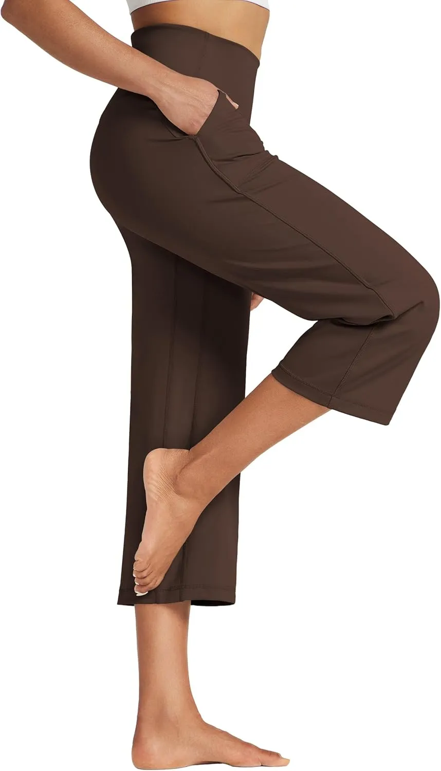 Willit Women's Yoga Capris Pants High Waist Leggings Athletic Exercise Workout Crop Capris Quick Dry 23"