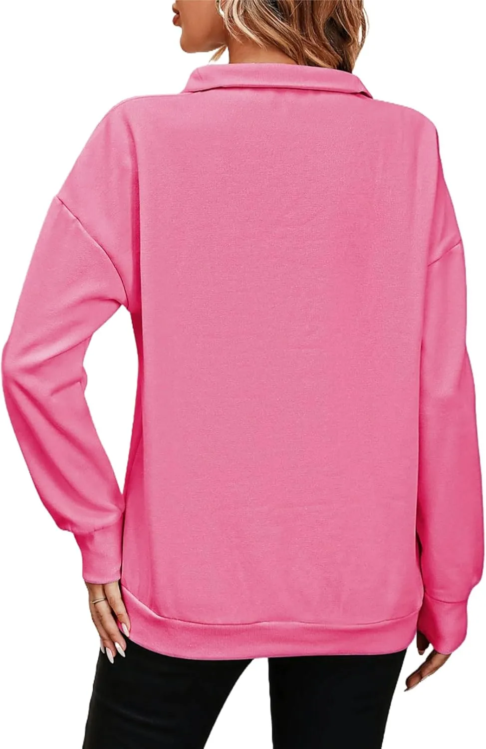 WMZCYXY Womens Oversized Sweatshirt Half Zip Hoodies Fall Fashion Pullover Long Sleeve Sweatshirt Outfits 2024 Y2k Clothes