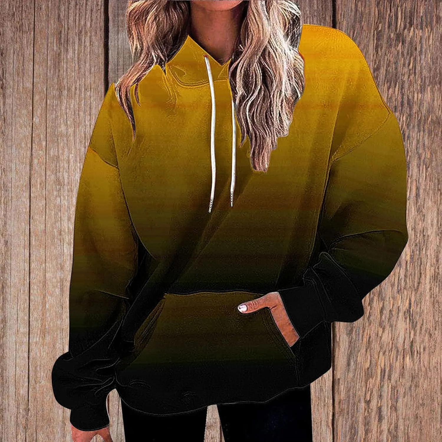 Women's 2025 Retro Tie Dye Drawstring Hoodies y2k Oversized Sweatshirts Drop Shoulder Long Sleeve Pullover Hoody Tops