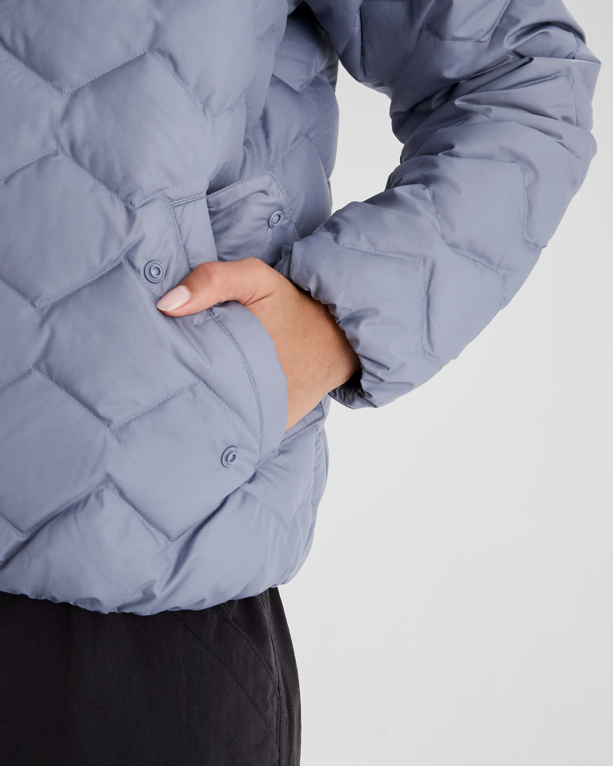 Women's Any Time Down Short Jacket - Dark Haze