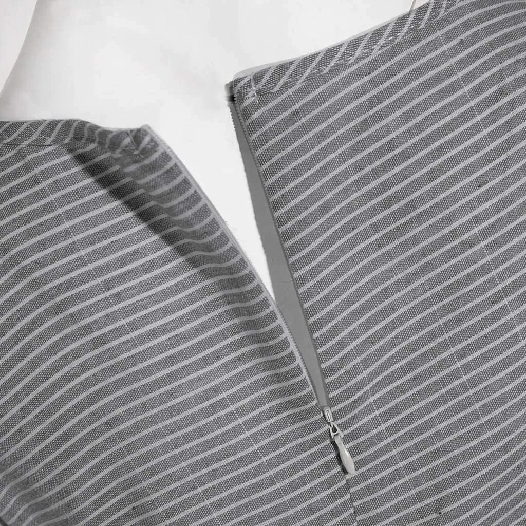Women's Spring Dresses Casual Striped Sleeveless Round Neck Linen with Pockets Long Maxi Dress Petite, S-2XL