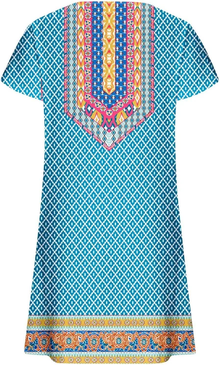 Women's Summer Beach Floral Tshirt Dress Casual Loose a-Line Mini Dresses Short Sleeve Vacation Resort Sundresses